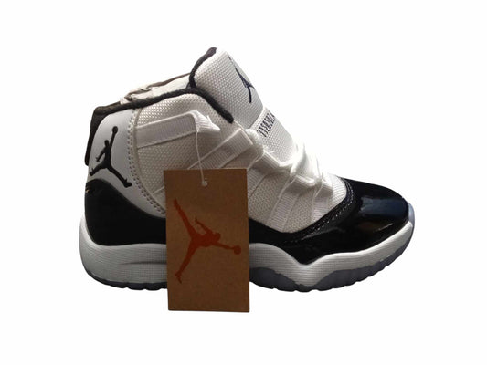 KIDS JORDAN 11 WHITE BLACK (K-J11 WB)