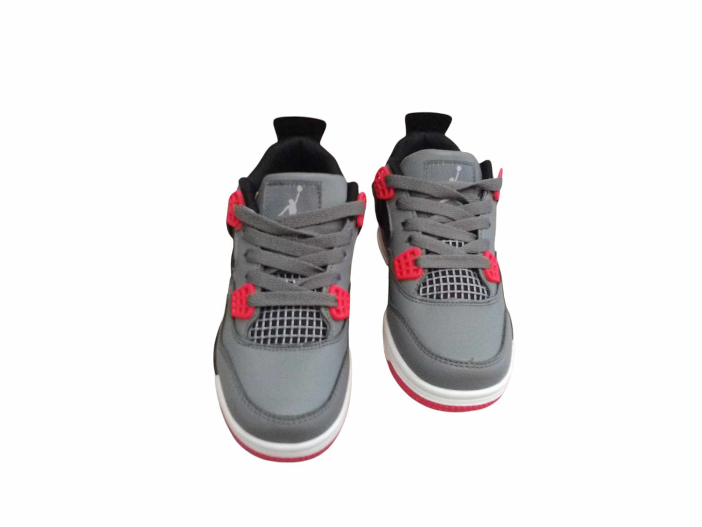 KIDS JORDAN 4 GRAY BLACK RED (K-J4 GBR)
