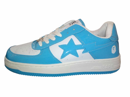 A bathing ape bapesta low white moon (HQ BAPE WBL)