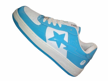 A bathing ape bapesta low white moon (HQ BAPE WBL)