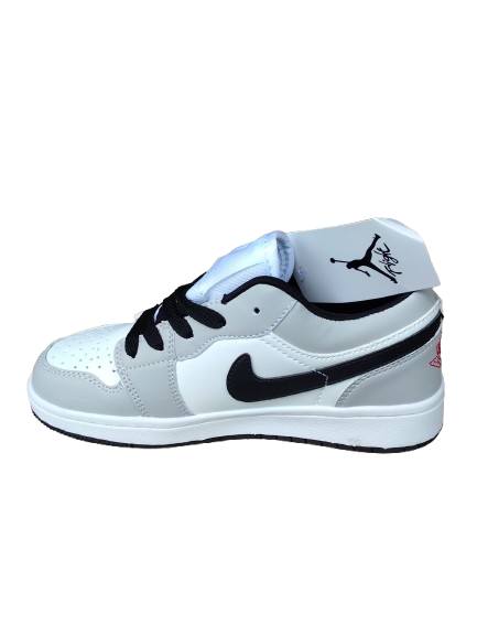 KIDS JORDAN 1 WHITE BLACK GREY (K-J1 WBG)
