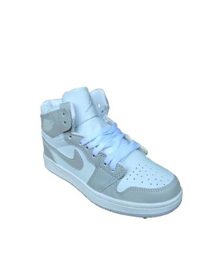 KIDS JORDAN 1 MIDCUT GREY WHITE (K-J1M GW)