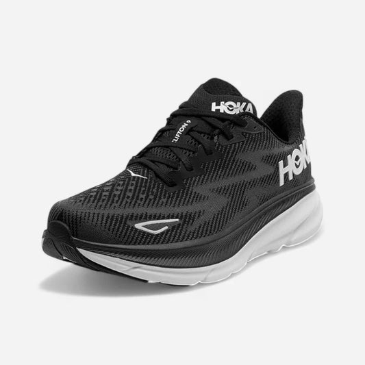 HOKA CLIFTON 9 BLACK WHITE