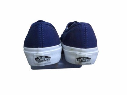 VANS AUTHENTIC BLUE WHITE FLATLACE SHOES (BLM-FL)
