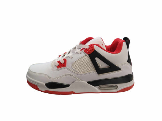 HQ J ORDAN 4 WHITE BLACK RED