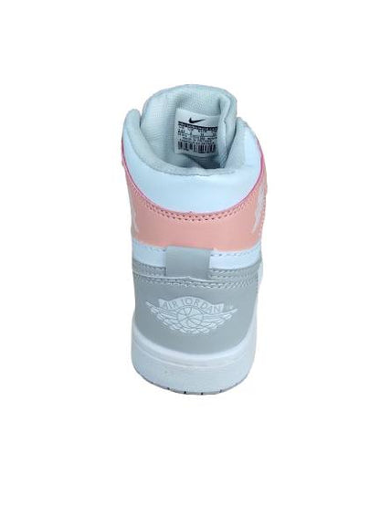 KIDS JORDAN 1 MIDCUT GREY PINK (K-J1M GP)