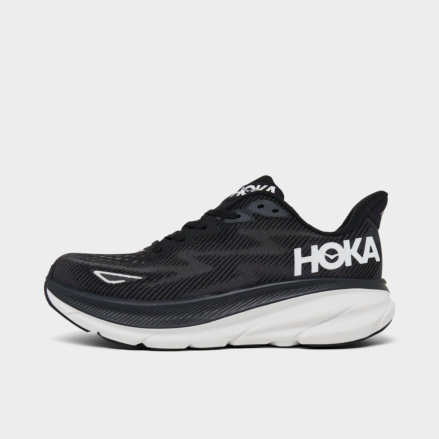 HOKA CLIFTON 9 BLACK WHITE