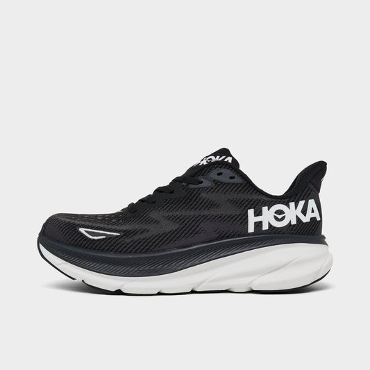 HOKA CLIFTON 9 BLACK WHITE