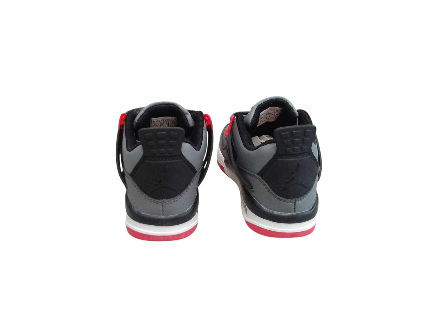 KIDS JORDAN 4 GRAY BLACK RED (K-J4 GBR)