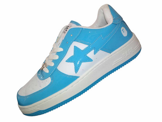 A bathing ape bapesta low white moon (HQ BAPE WBL)